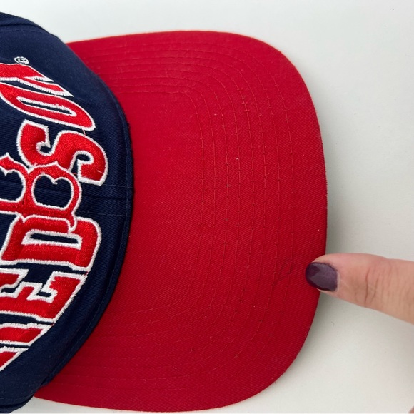 Vintage Rare MLB Boston Red Sox SnapBack Baseball Cap Hat - Picture 2 of 5